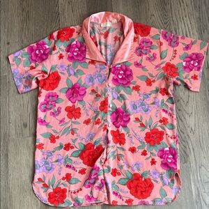Floral Short Sleeve vintage VS gold label night gown/shirt